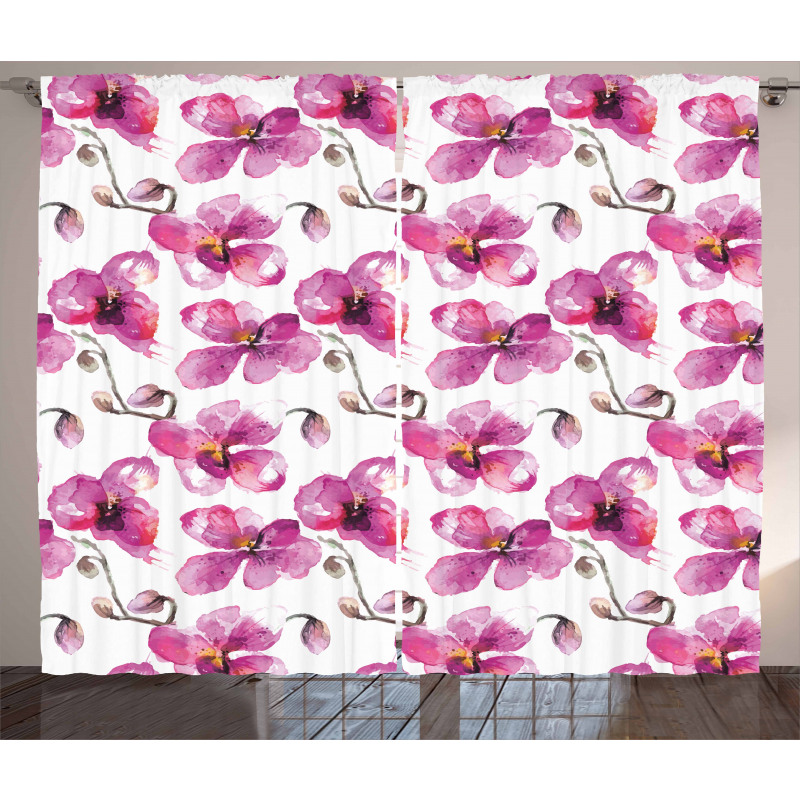 Orchids Feng Shui Curtain