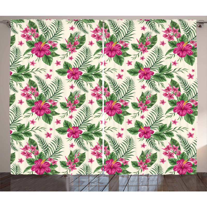 Plumeria Hibiscus Curtain