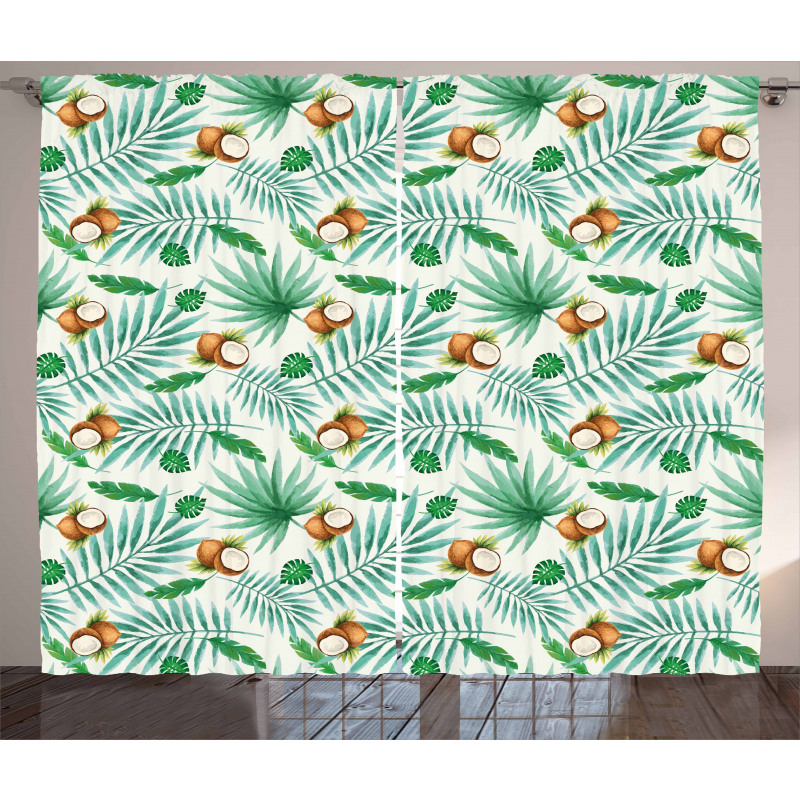 Coconut Aloha Hawaii Curtain