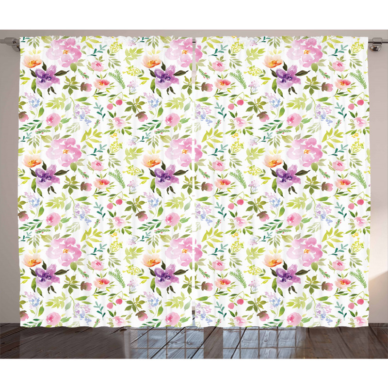 Gentle Spring Floral Curtain