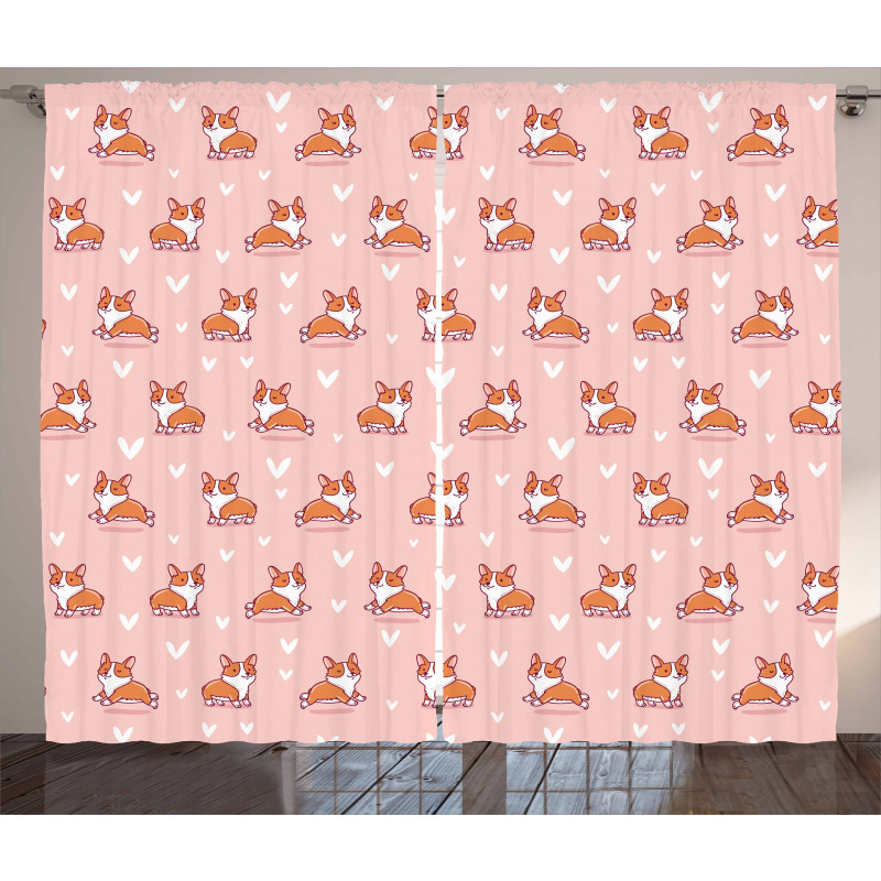 Little Corgis Curtain