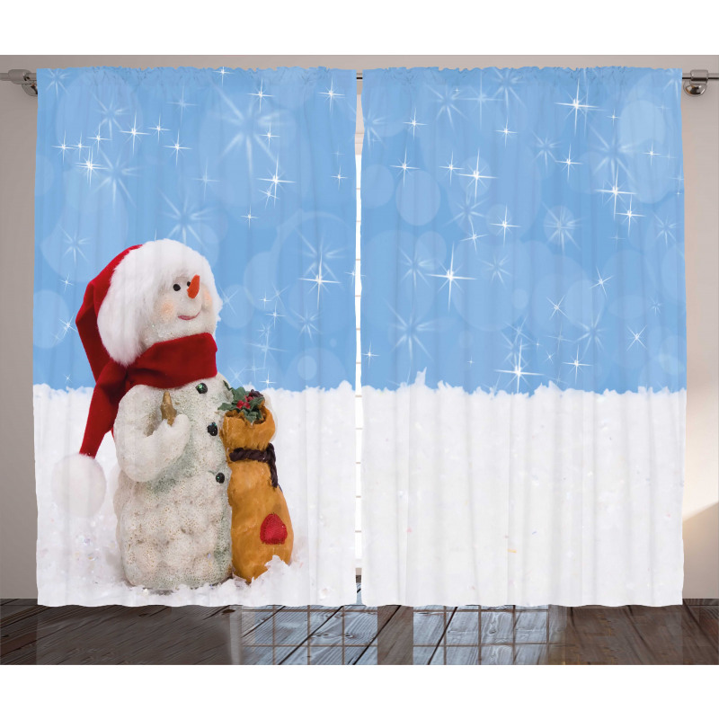 Winter Christmas Time Curtain