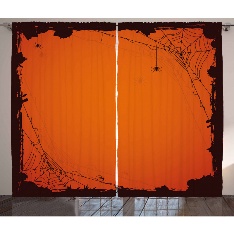 Grunge Scary Frame Curtain