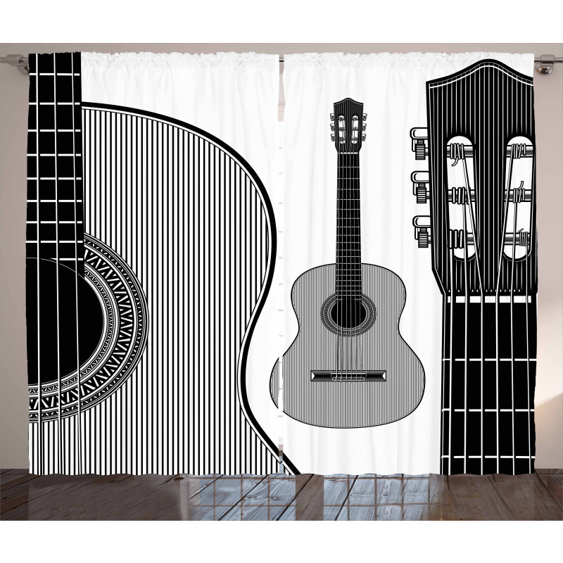 Folk Country Music Theme Curtain