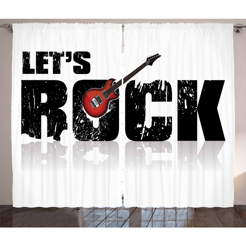 Let's Rock Grunge Fun Curtain
