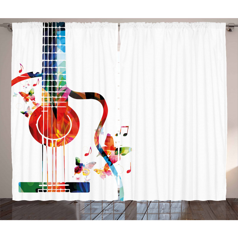 Polygonal Design Music Curtain