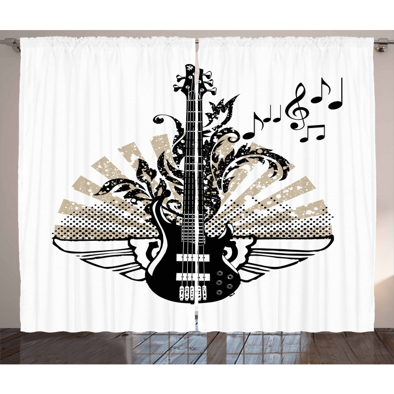 Rock and Roll Pattern Curtain