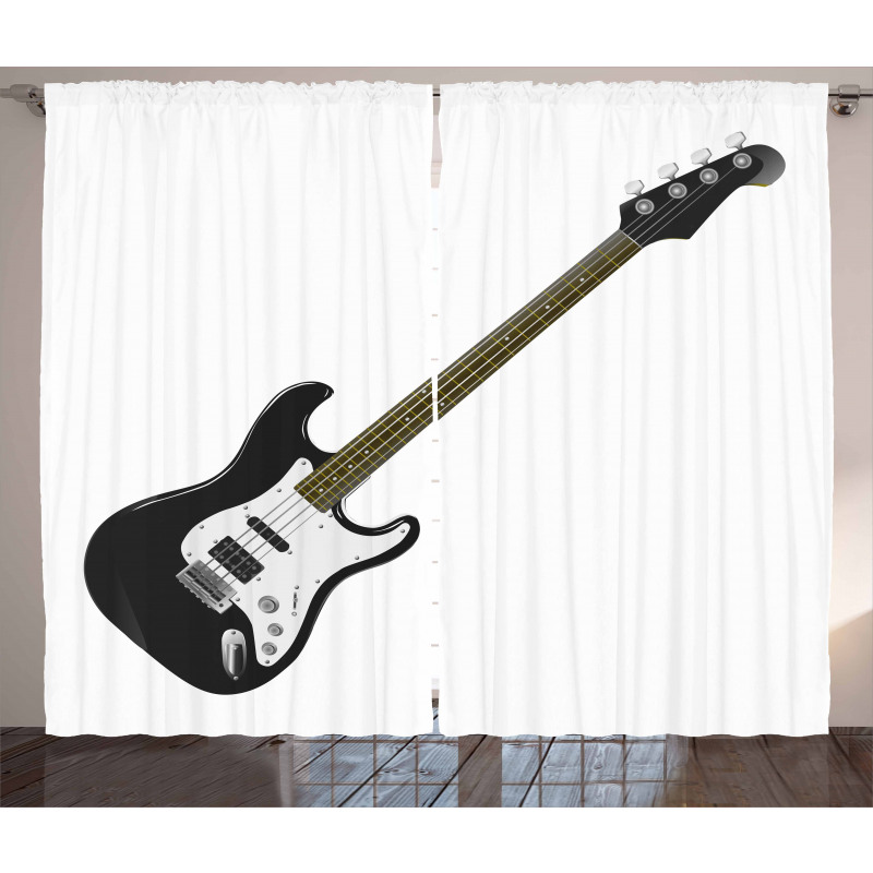 4 String Bass Music Curtain