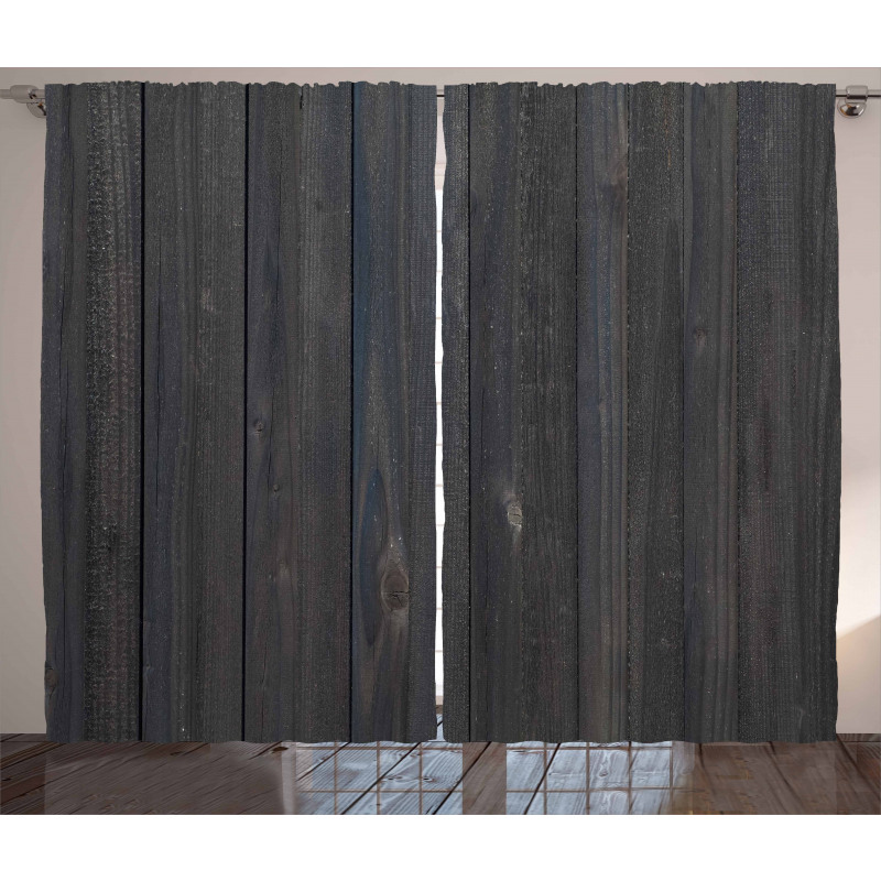 Wood Fence Rustic Curtain