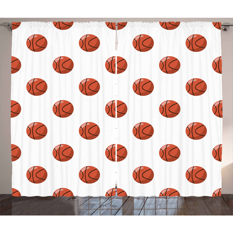 Cartoon Balls Score Curtain