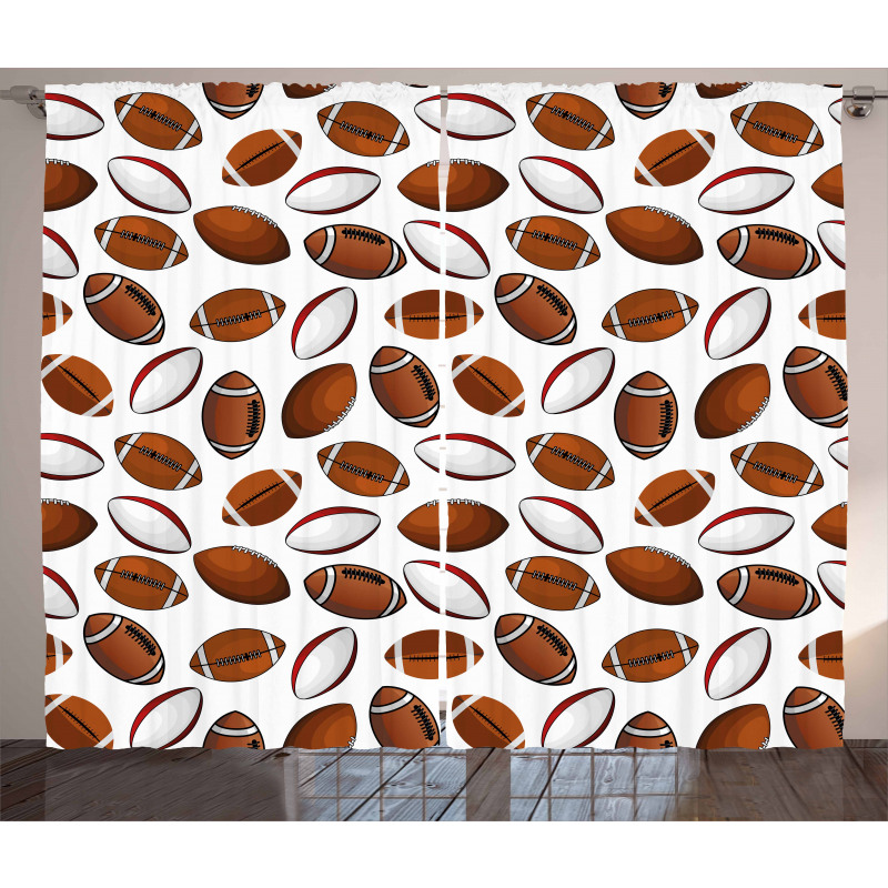 Rugby Balls Curtain