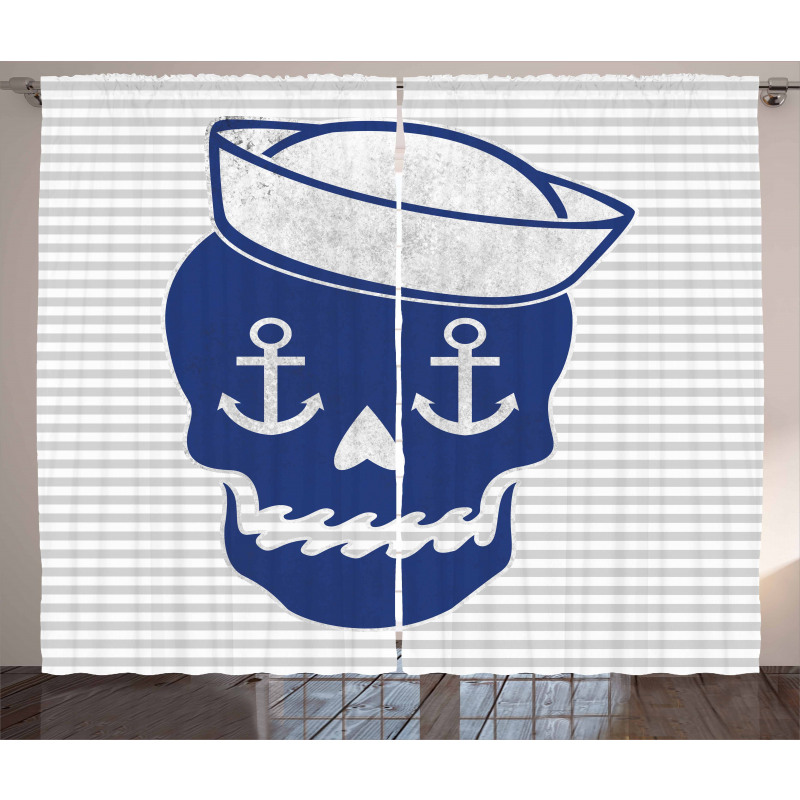 Anchor and Captains Hat Curtain