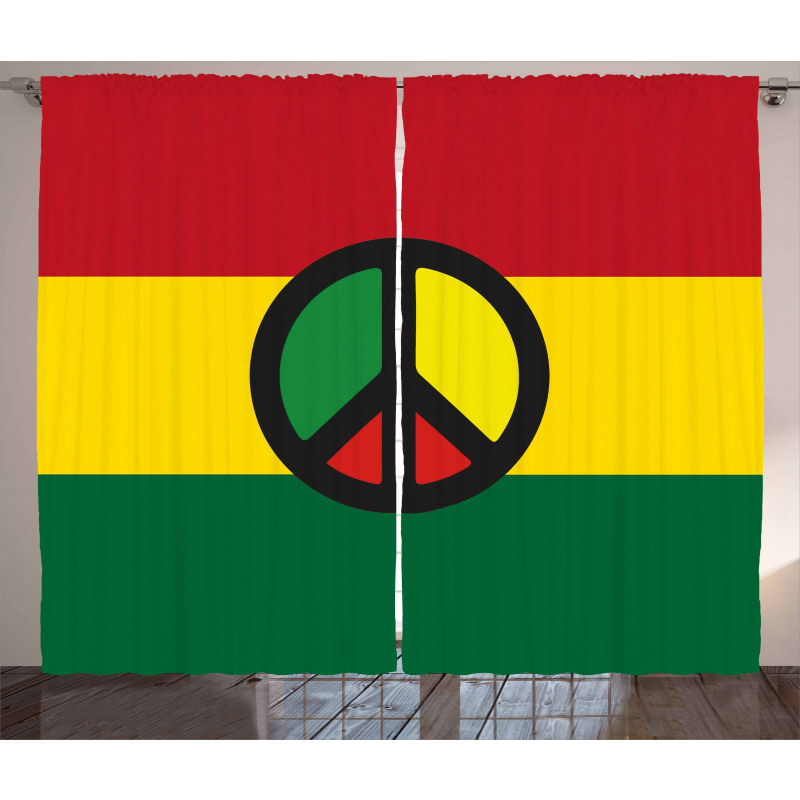 Reggae Culture Peace Curtain