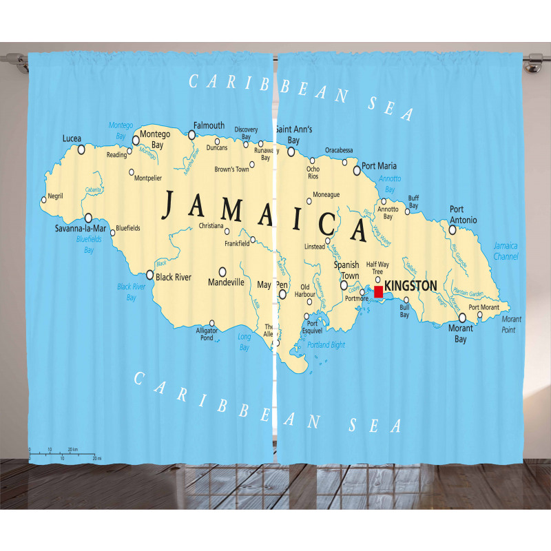 Caribbean Sea Tropic Curtain