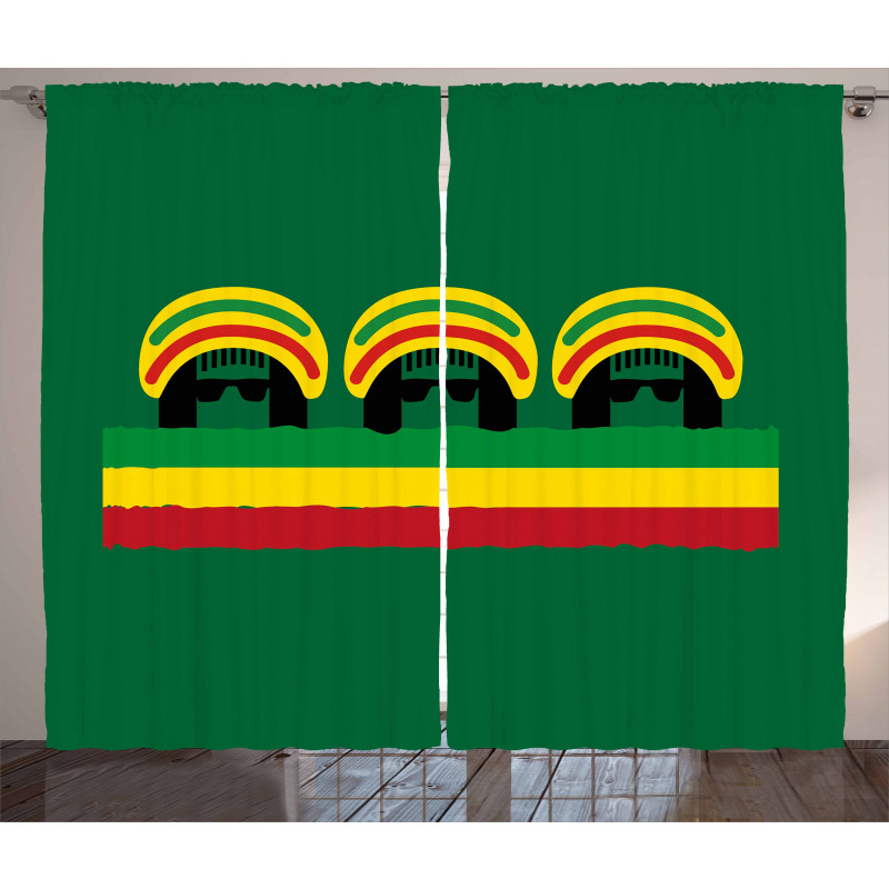 Reggae Themed Hat Curtain