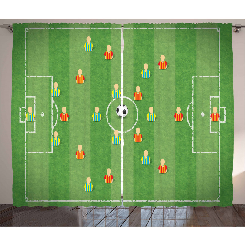 Goalkeeper Striker Motif Curtain