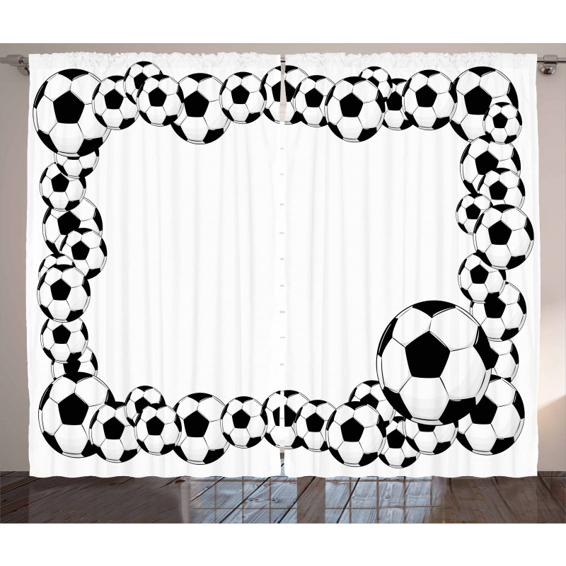 Football Frame Pattern Curtain