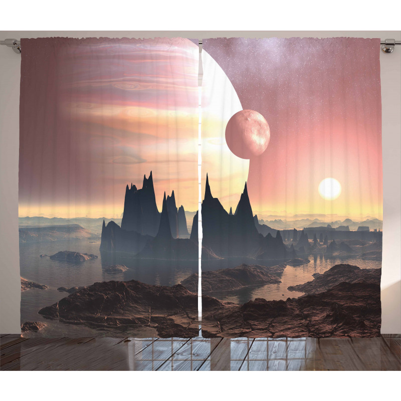 Twin Moons over Planet Curtain