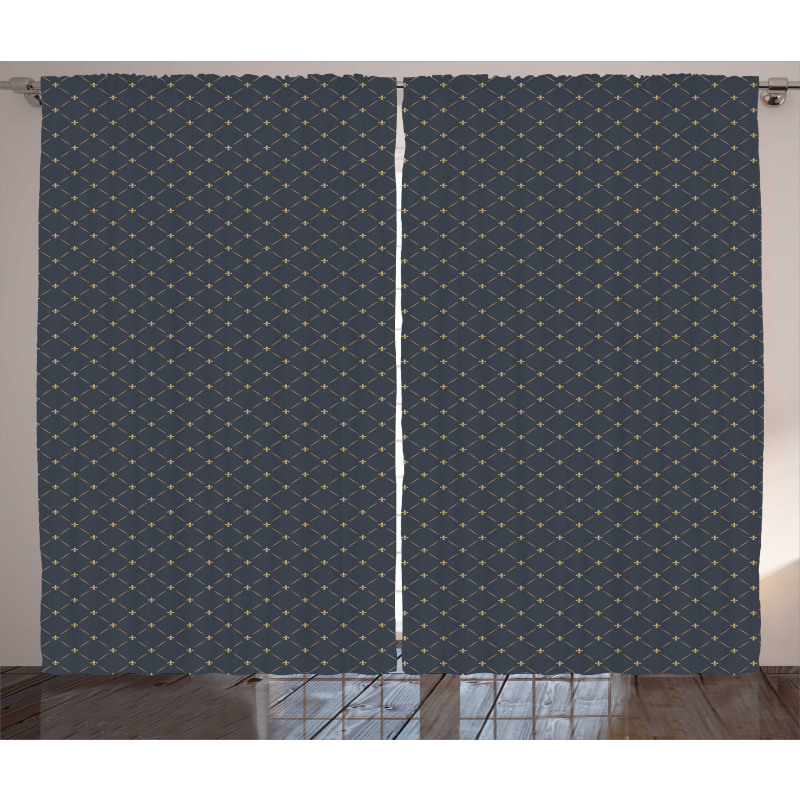 Floral Checkered Curtain