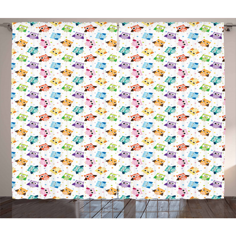 Characters and Dots Curtain