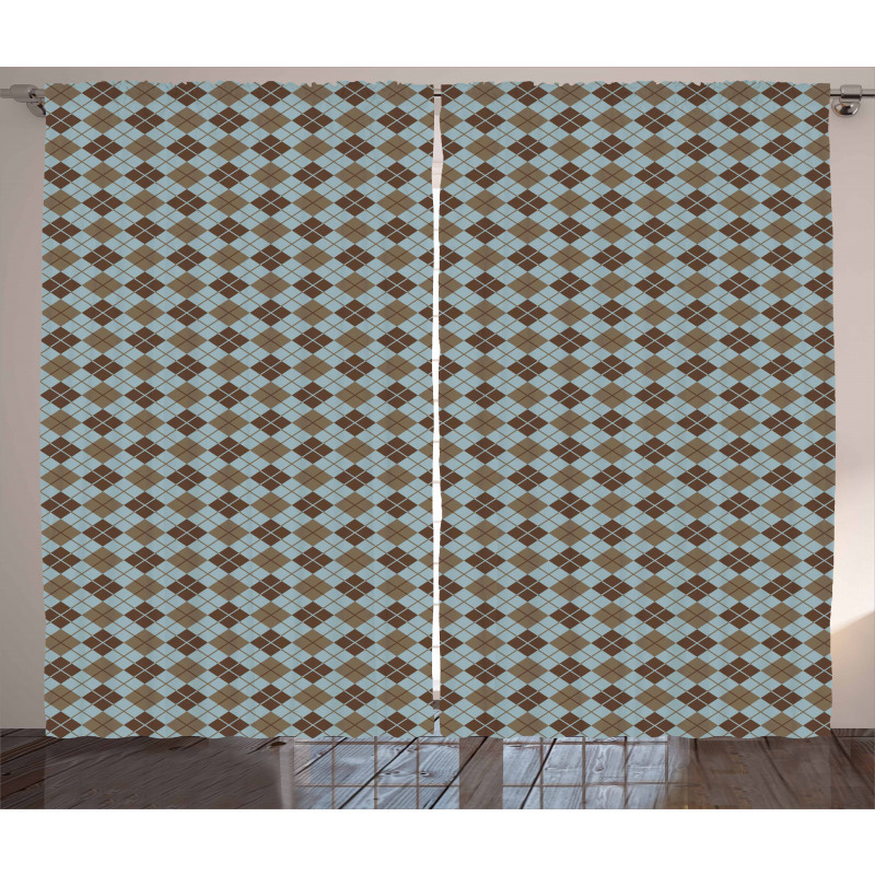 Argyle Pattern Curtain