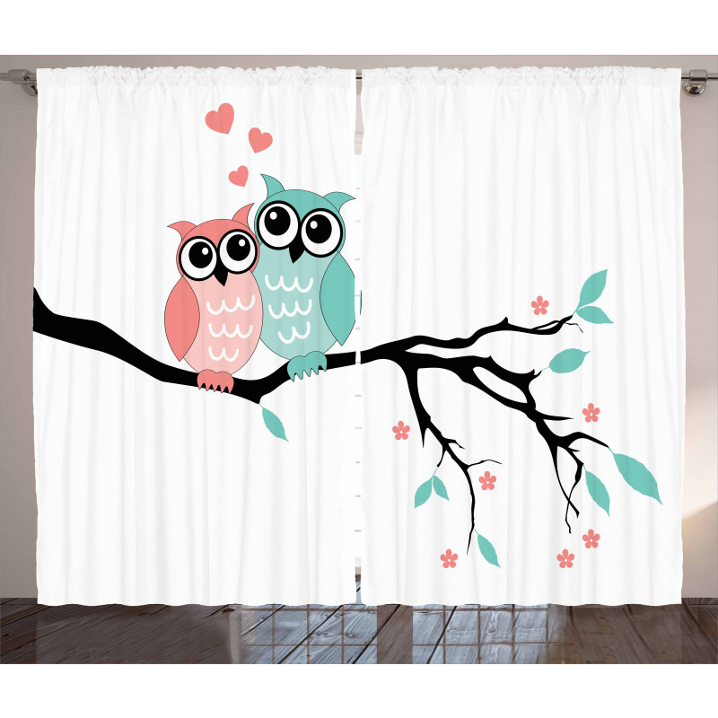 Owl Couple Curtain