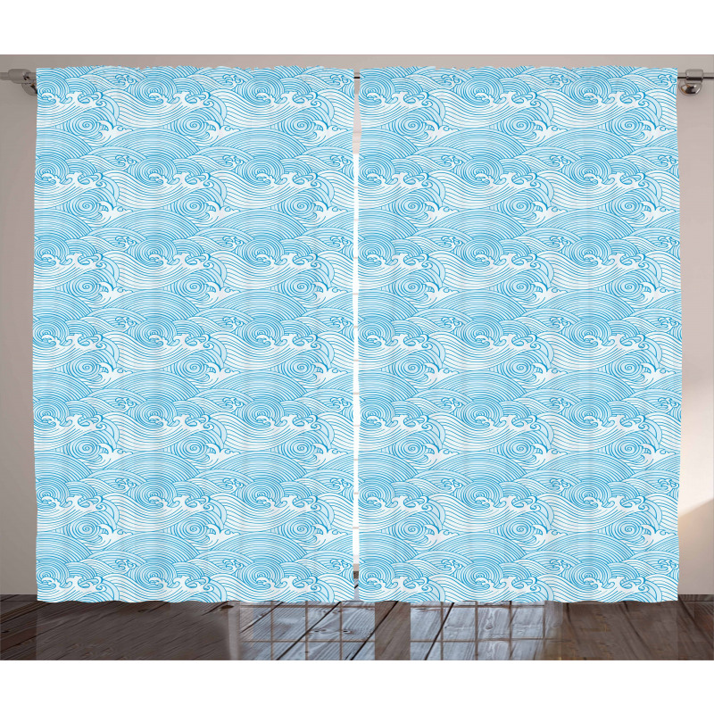 Japanese Waves Curtain