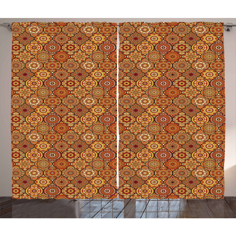 Floral Motifs Ottoman Curtain