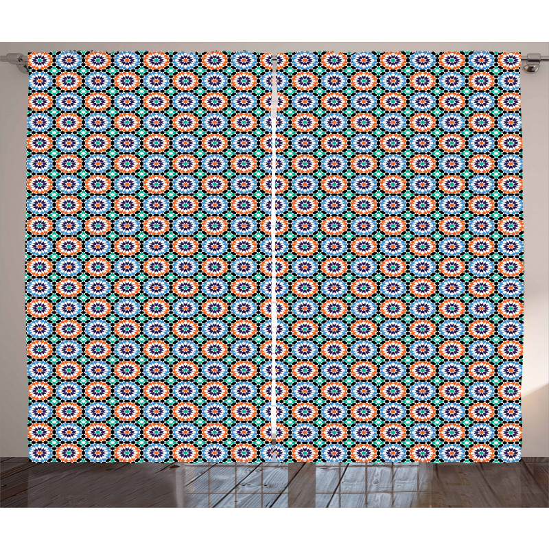 Mosaic Circular Design Curtain