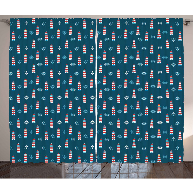 Abstract Aqua Design Curtain