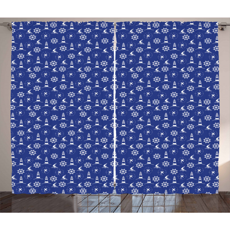 Maritime Silhouettes Curtain