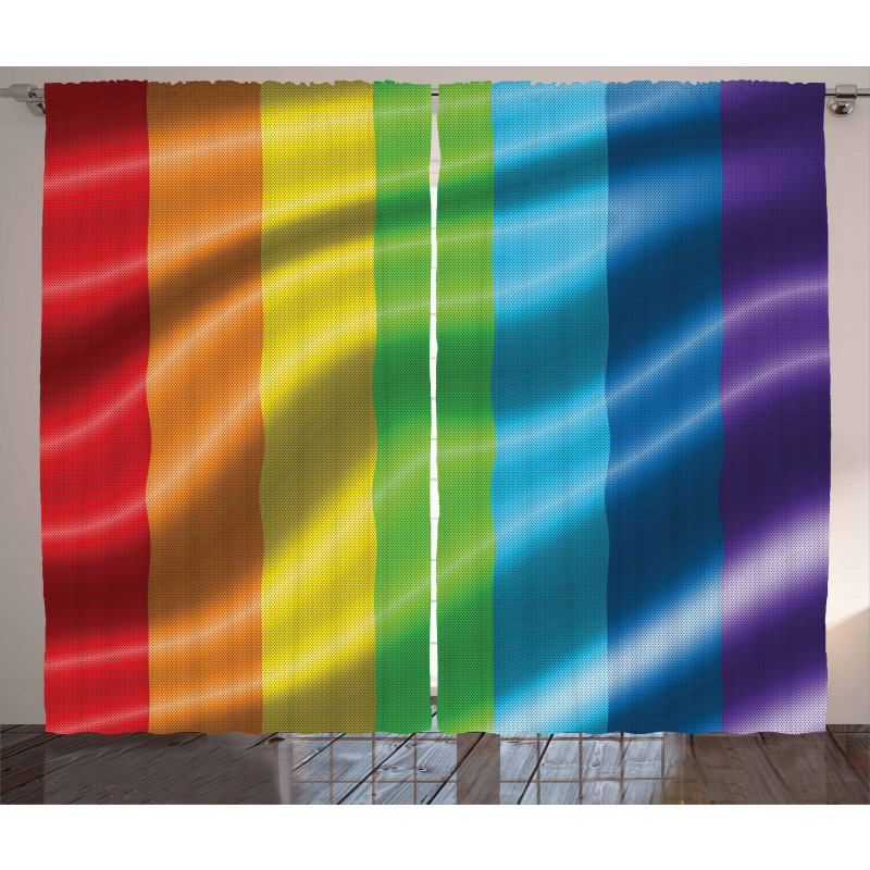 Pride Flag Inspired Design Curtain