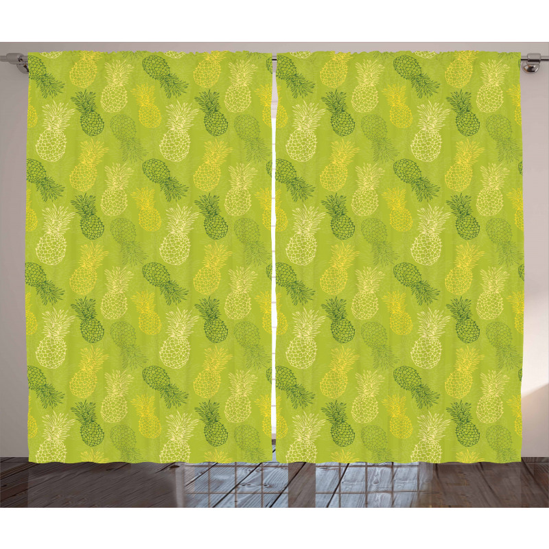 Tropical Pineapple Curtain