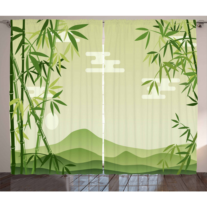 Japanese Bamboo Tree Curtain
