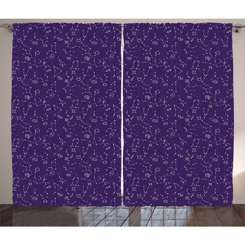 Zodiac Constellations Curtain