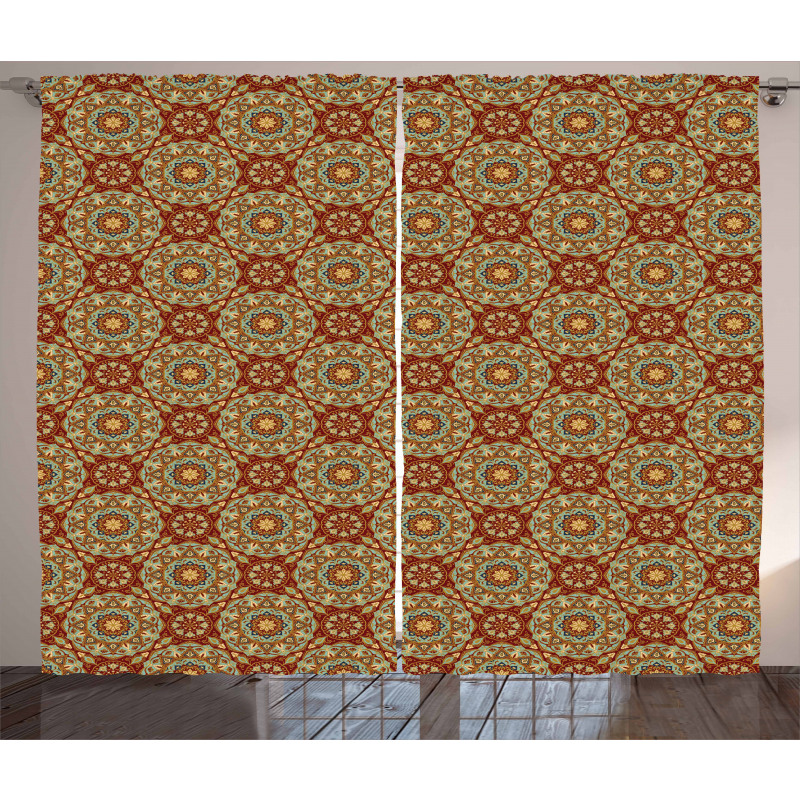 Medieval Mosaic Design Curtain