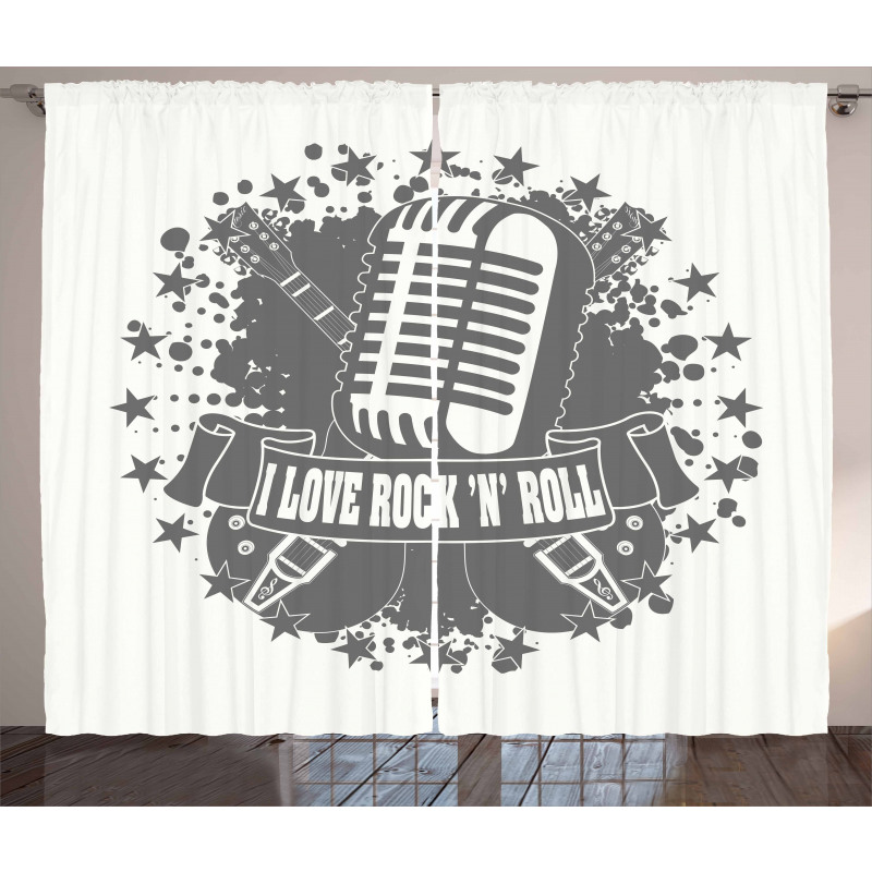 Retro Microphone Curtain