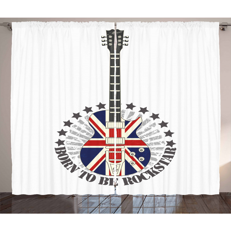 England Flag Guitar Curtain