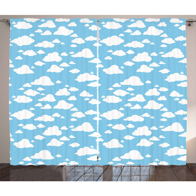 Clear Summer Sky Pattern Curtain