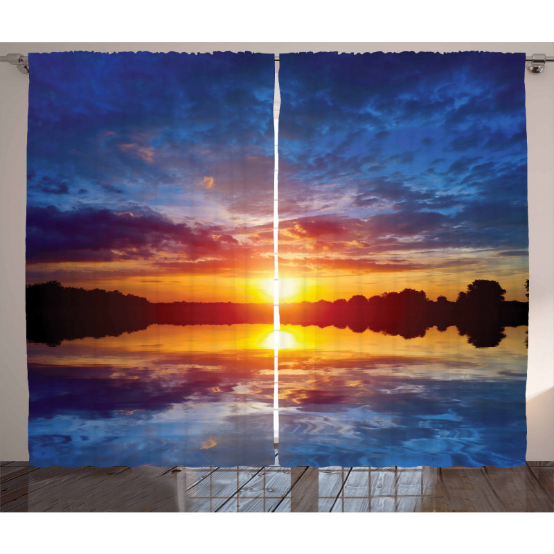 Dreamy Sunset Scenery Curtain