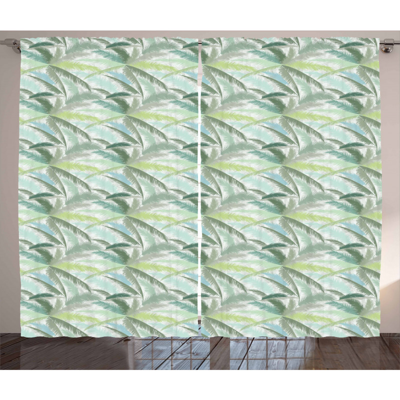 Leafy Green Branches Curtain
