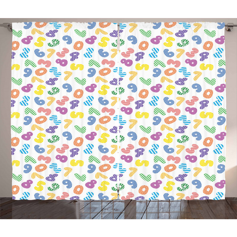 Dots and Lines Math Curtain