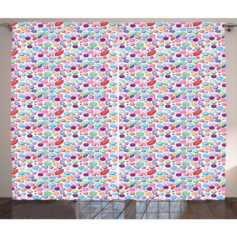 Colorful Stones Design Curtain