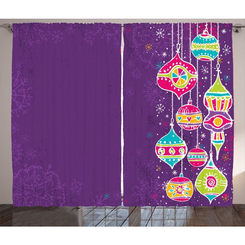 Kids Doodle Balls Curtain