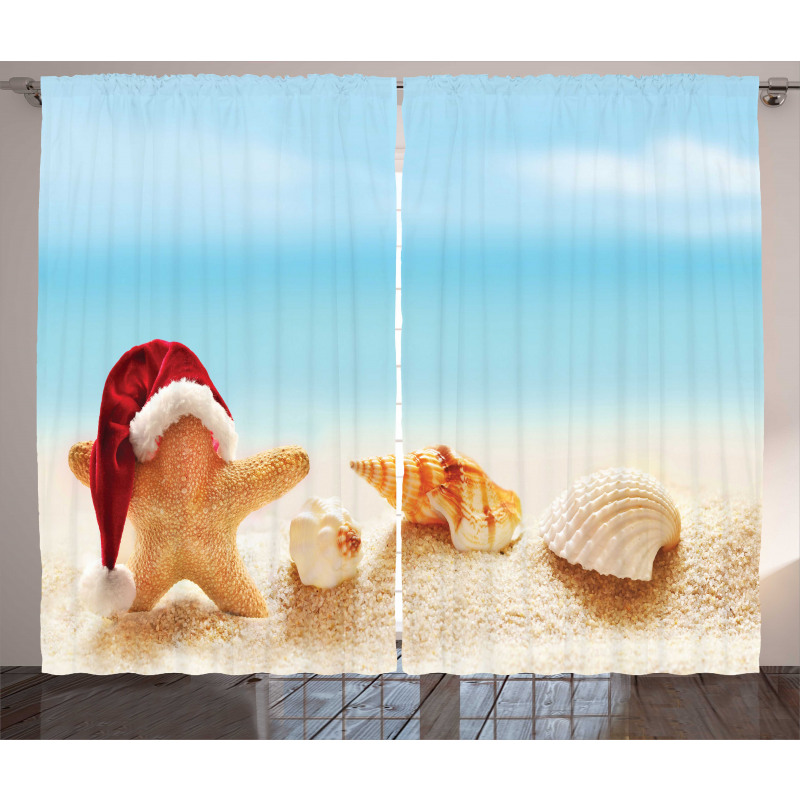 Starfish Exotic Beach Curtain