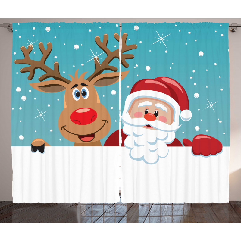 Rudolph Deer Greeting Curtain