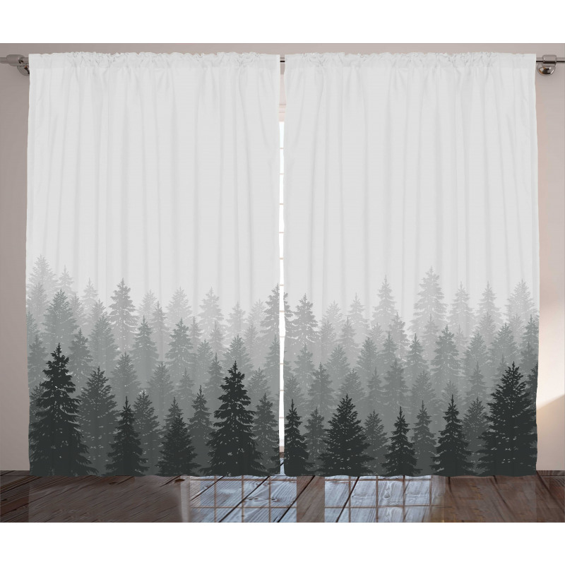 Wilderness Theme Foliage Curtain