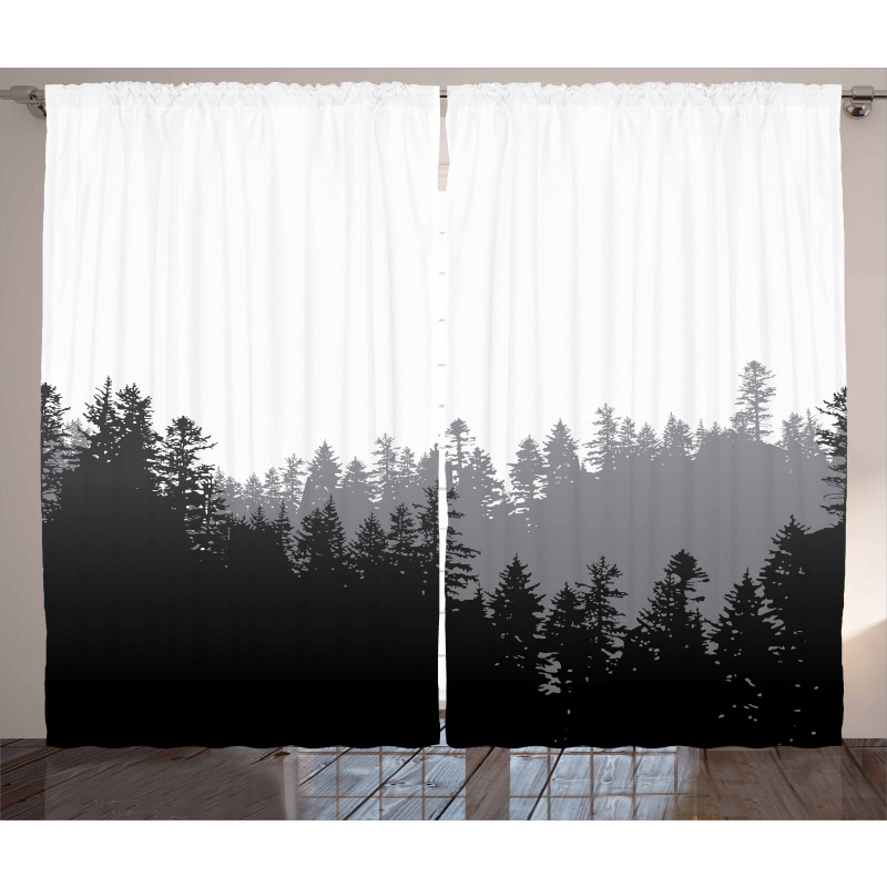Abstract Wild Spruces Curtain