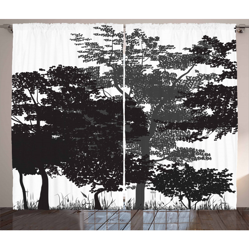 Deciduous Trees Nature Curtain