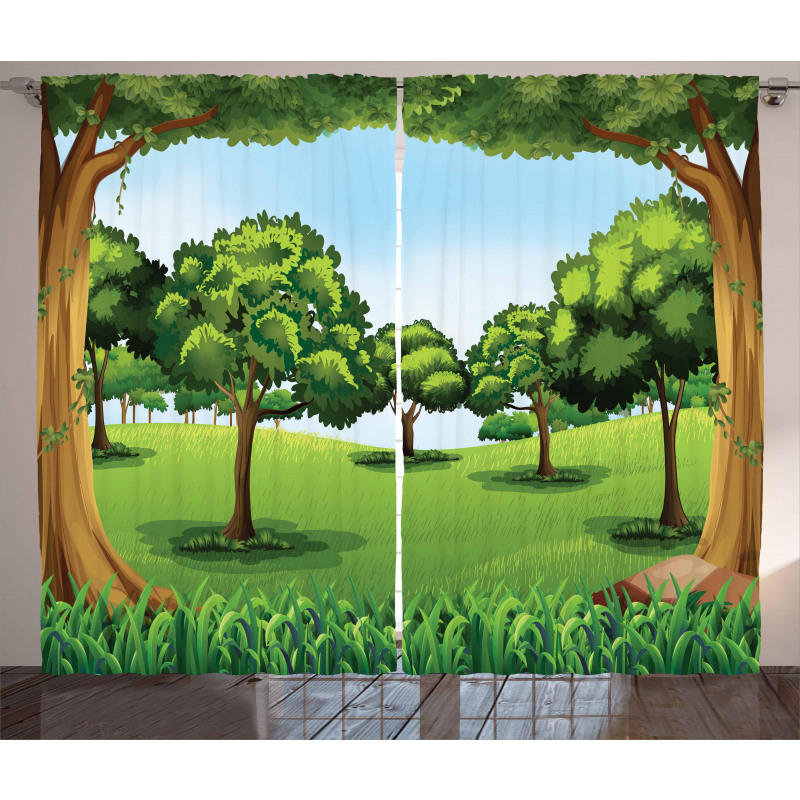 Nature Scene Summer Curtain